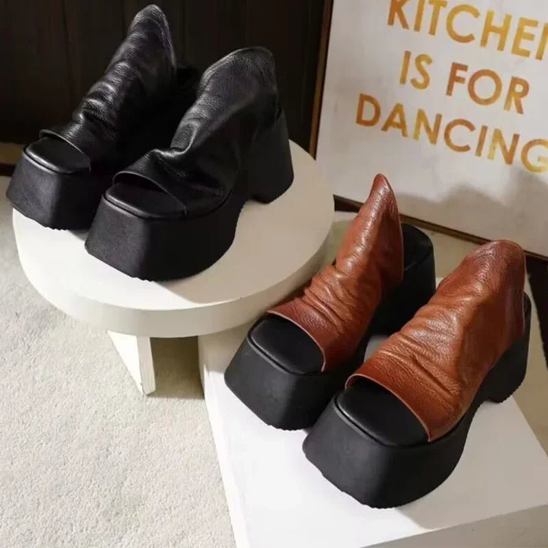 2024 Hot Sell New Summer Platform Women Open Toe Slippers High Heels Shoes Sandals Flip Flops Sexy Pumps Slides Zapatillas Mujer