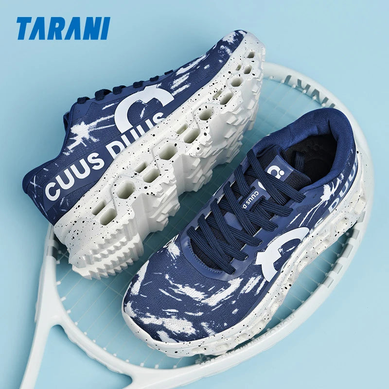 Running Shoes for Men Women Hollow Perforated Cushion Shock Absorbing Outdoor Hiking Sneakers Casual Chunky Walking Trainers