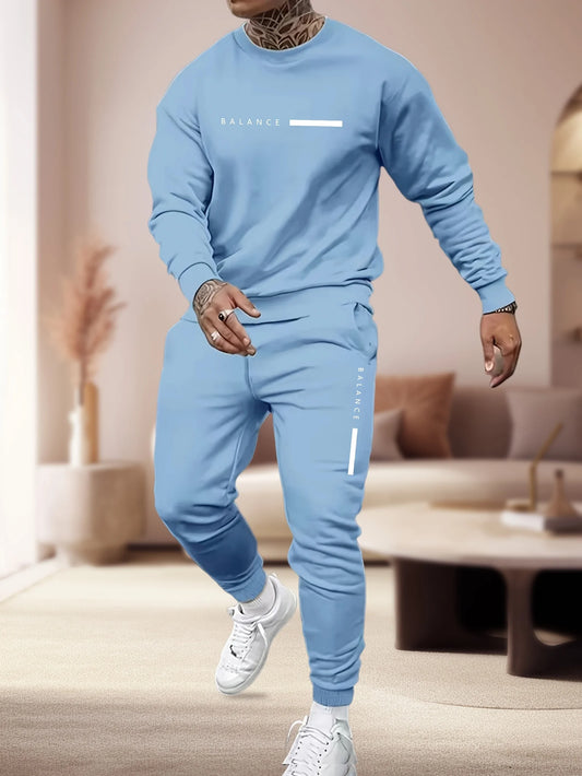 The new men's hoodie set for Spring and Autumn 2025 is a comfortable and soft streetwear collection with letter prints