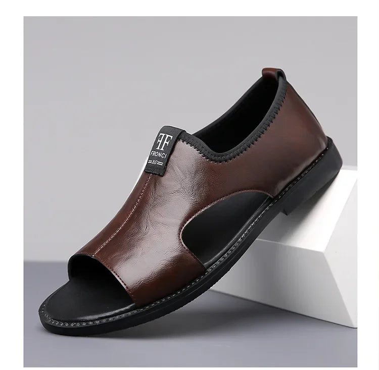 Brand Men's Sandals New Casual Shoes High Quality Soft Sole Men Slippers Outdoor Comfor Beach Shoes Leather Flat Sandals for Men