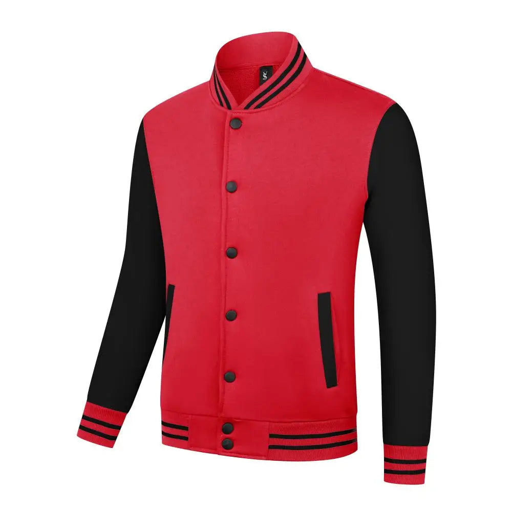 Mens Jacket Trend New Button Casual Coats Round Neck Baseball Uniform  Spring And Autumn Tide Brand Clothes Print LOGO LS-2211