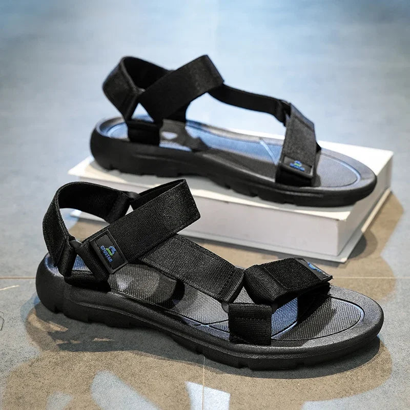 Men Summer New 2026 Casual Sports Sandals Outdoor Anti-slip Wear-resistant Soft-soled Slip-On Breathable Waterproof Beach Shoes