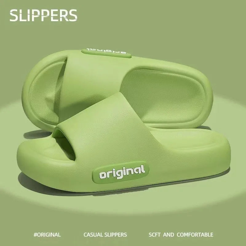 Step on Shit Slippers Female Summer Eva Indoor Home Household Mute Thick-soled Bathroom Non-slip Not Smelly FootMan Sandals.