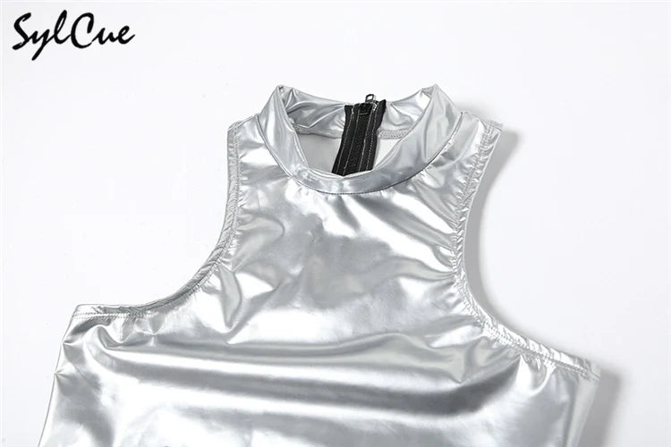 Women's Slim Fit Jumpsuit Bodysuit Polyester Elastane Reflective Transparent