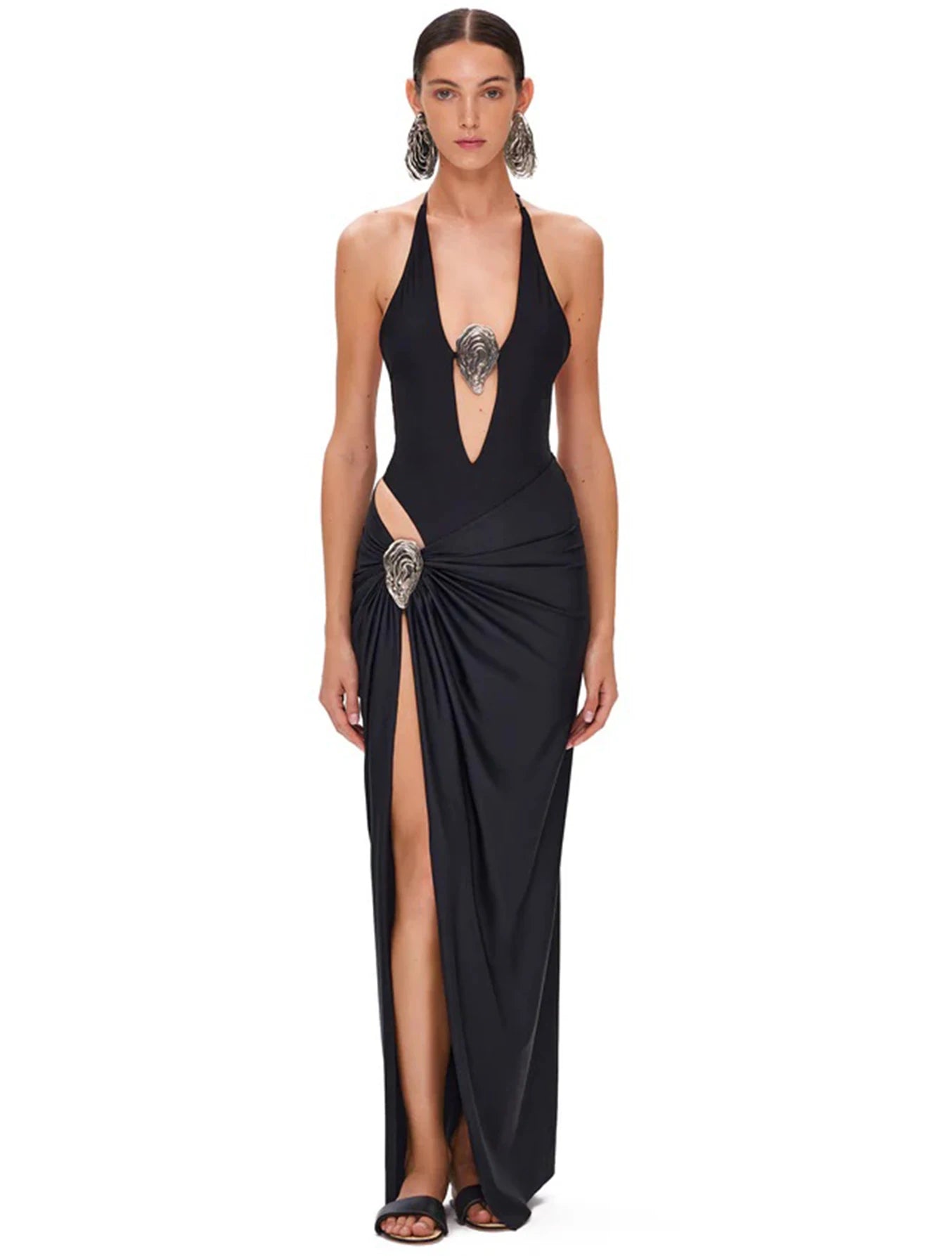 Sexy Deep V Neck Swimsuit With Skirt Women 2 Pcs Suits 2025  High Leg Backless Swimwear Fashion Female Holiday Beachwear Outfits