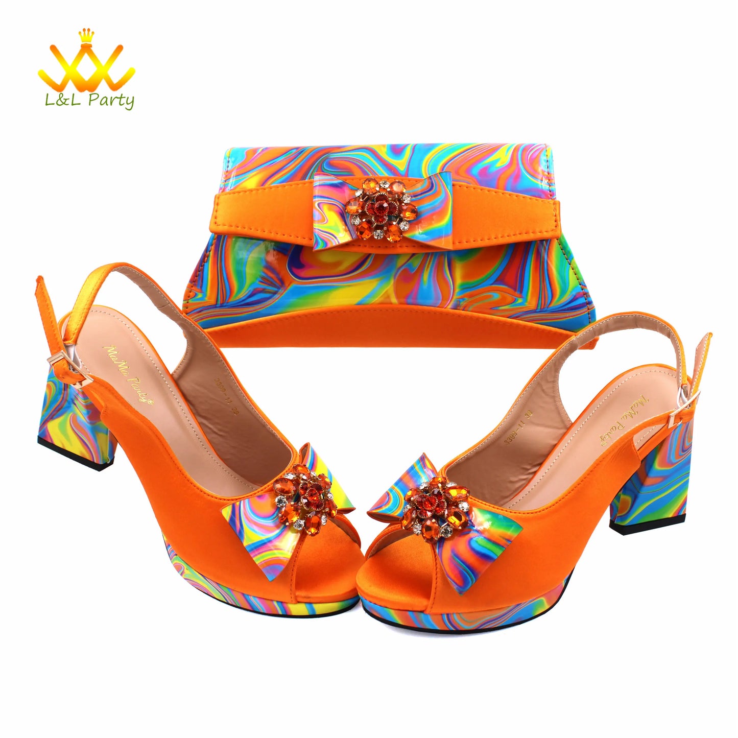 Coffee Color INS Hot Sale New Arrivals 2024 Italian Design Shoes Matching Bag Set Super High Heels Pumps for Garden Party