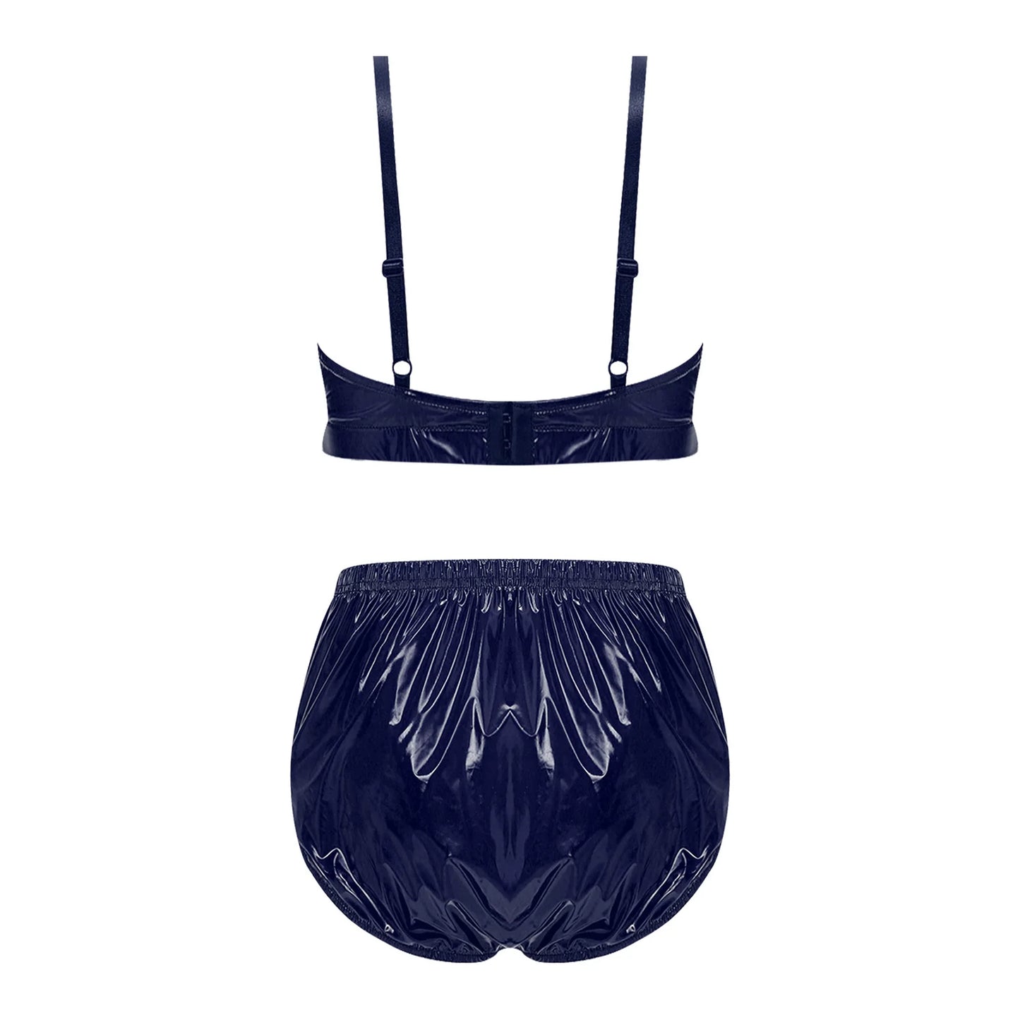 Women Waterproof Bikini Set Swimsuit Bathing Suit No-pad Bra Top with Swim Shorts for Beach Pool Sunbathing Nightwear Clubwear