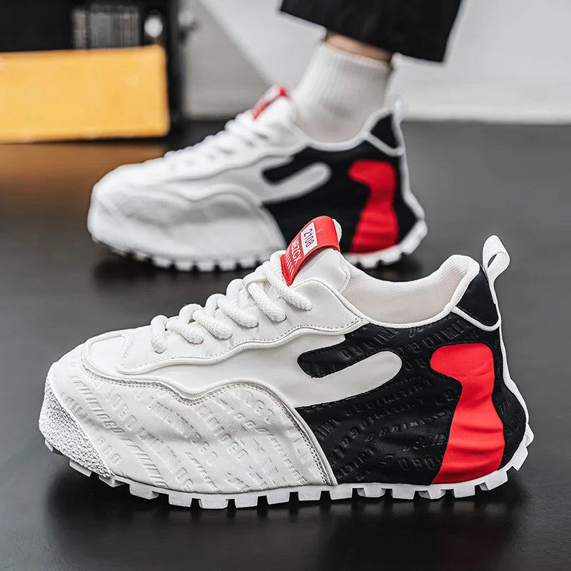 Fashion brand tenis men casual faux leather sneakers male wedged shoes new spring summer breathable trainers man gym run shoes