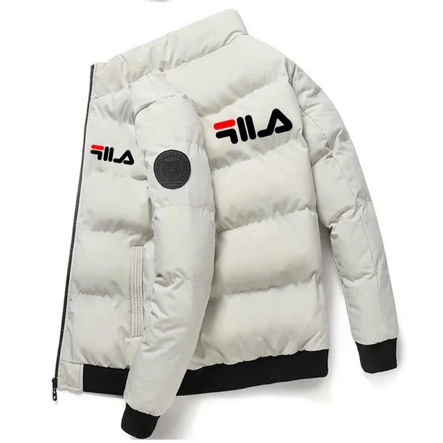 New men's short cotton-padded jacket for autumn and winter 2025, outdoor fashionable stand-up collar jogging men's clothing