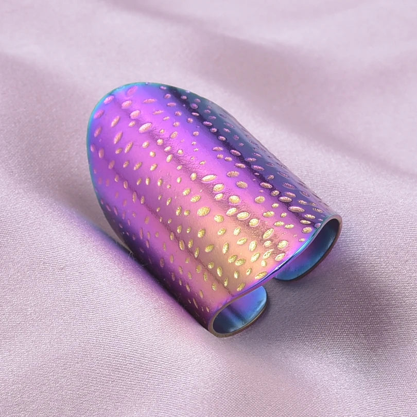 1/2/3pcs Mix Color Chunky Wide Ring Open Stainless Steel Rings For Women Men Accessories Irregular Surface Kpop Fashion Jewelry