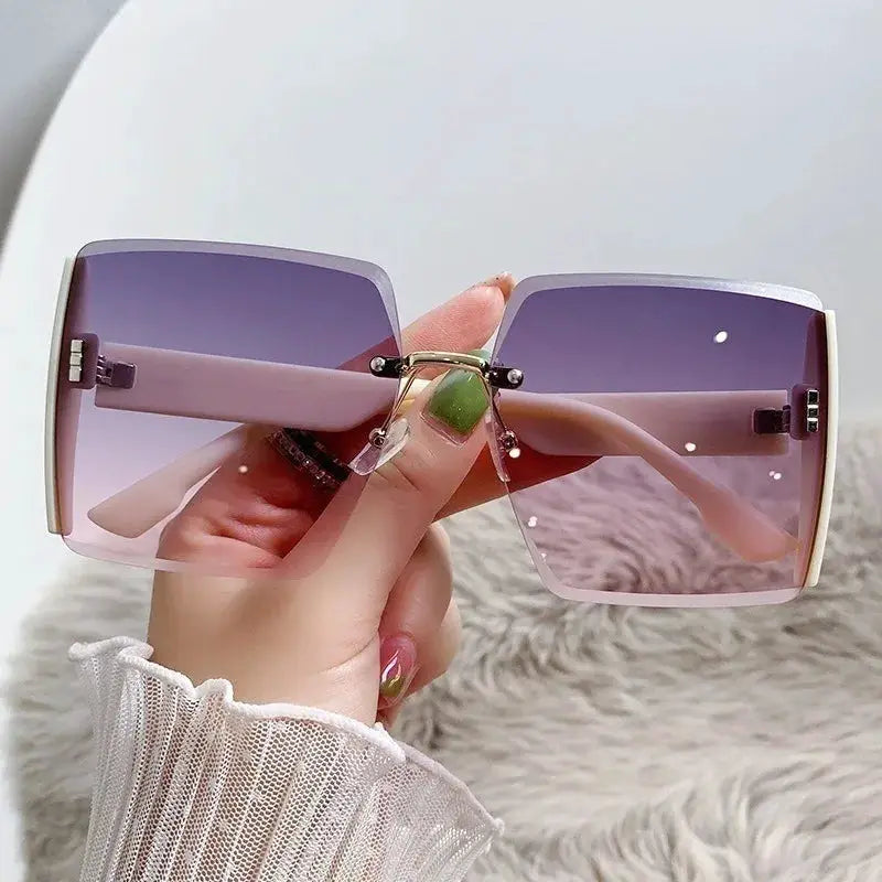 Korean Style Classic Black Big Square Shades Sunglasses for Women Men Fashion Women Sunglasses with Uv Protection BAZAARHUBO