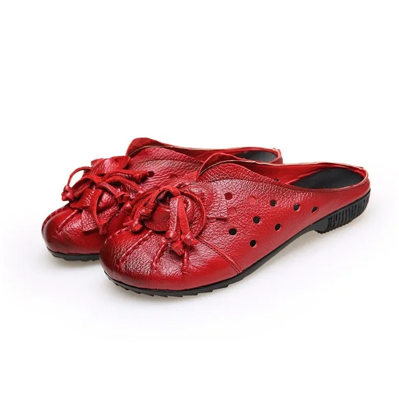 CEYANEAONew national wind fashion women's sandals summer retro skeleton hollow leather shoes selling handmade flowerscasualshoes