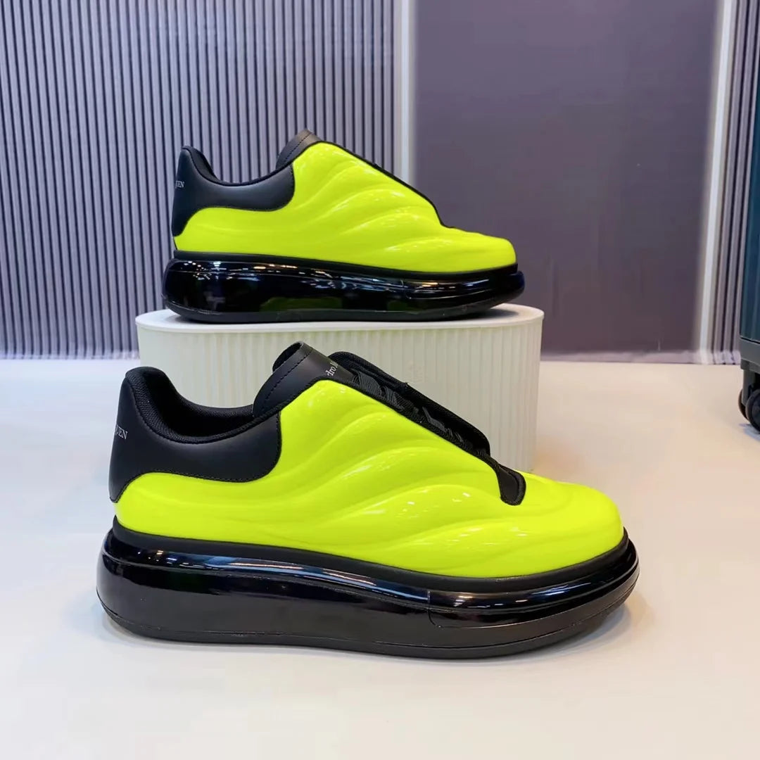 Handcrafted Leather Casual Sneakers Man Platform Trainers Unisex Originality Flat Loafers Men's Footwear
