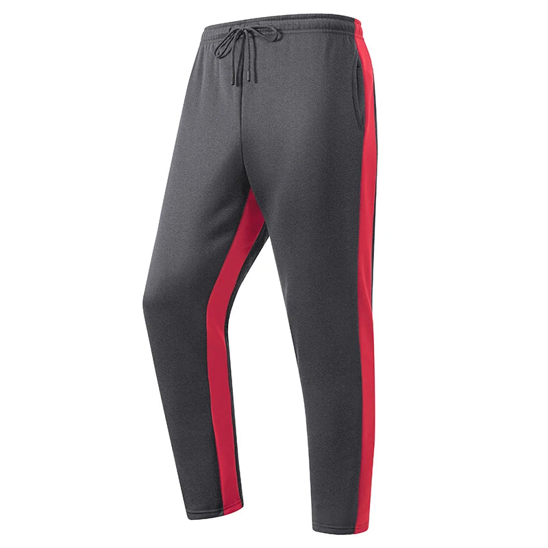 Mens Athletic Workout Running Jogging Sweatpants Fall Winter Warm Cozy Joggers Pants Colorblock Patchwork Trousers Activewear