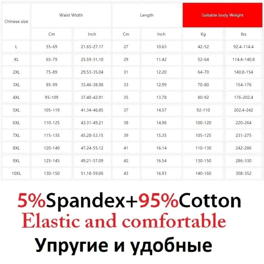 Cotton Men Panties Underpants Mens Boxers Loose Big Plus Size Shorts For Mens Pants Male Breathable Underwear Homewear  9XL 10XL
