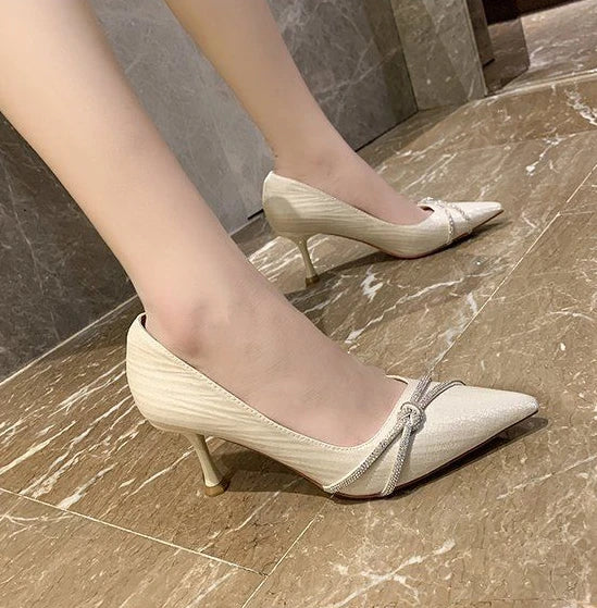 Ladies Pumps Black Rhinestone Diamond Wedding Bride Shoe with Heel Women's Shoes Crystals Elegant Dress A Lastest Wholesale Chic