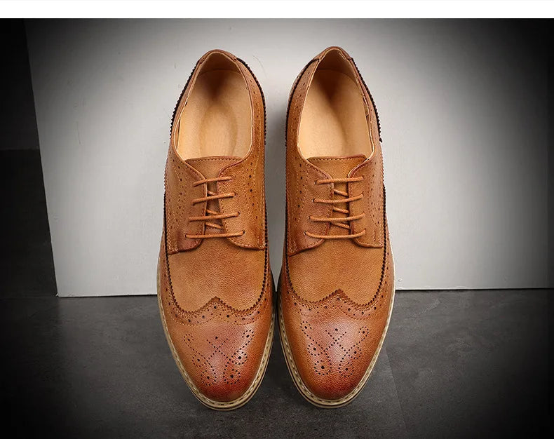 Mens Dress Shoes Breathable Business Formal Oxford Shoes for Wedding Stylist Leather Shoes