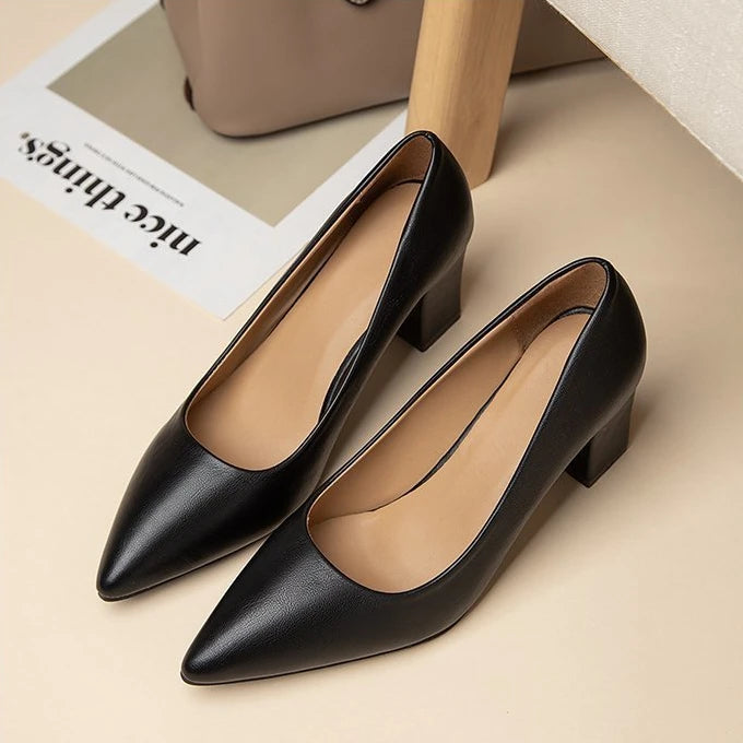 New High Heel Shoes Pointed Shallow Mouth Thin Heel Platform High Heels Fashion Elegant Patent Leather Women Shoes
