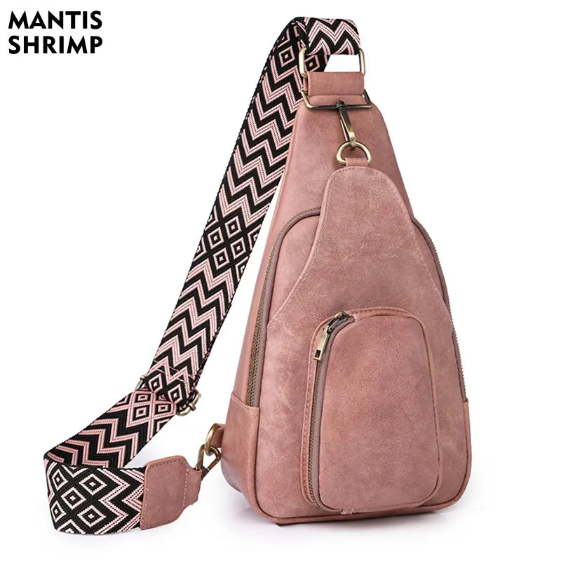 Bags for Women Newly Women Chest Pack Female Sling Bags Crossbody Waterproof Shoulder Chest Bag Casual PU Leather Messenger Pack