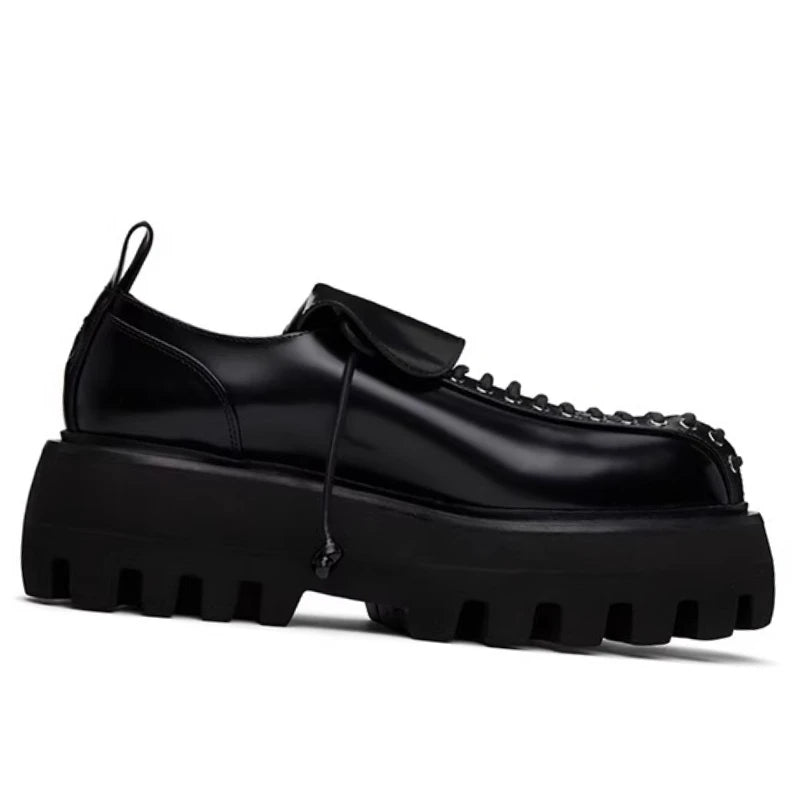 Genuine Leather England Wide Version Derby Shoes for Men's Dress Shoes Commuting Comfortable Breathable Casual Tooling Shoe Male