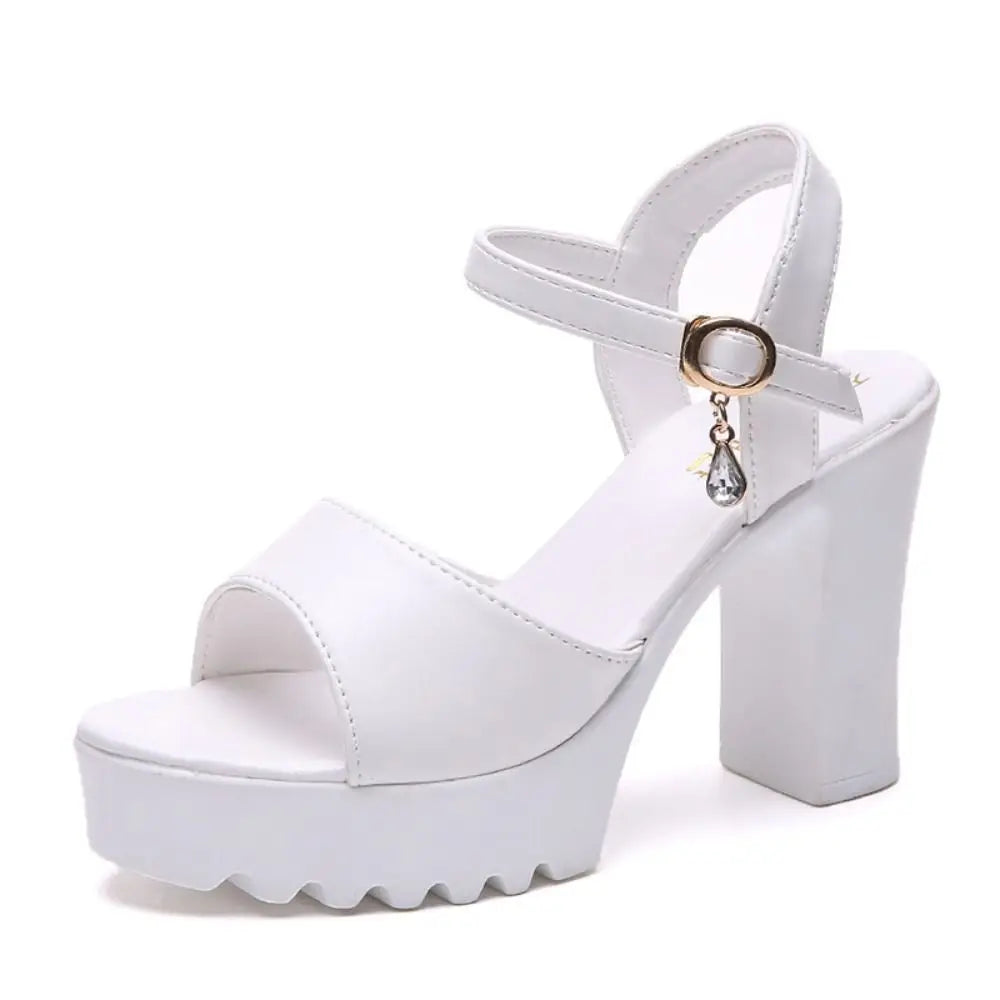 Fashion Fish Mouth High Heel Sandals Buckle Slope Casual Platform High Heels Comfortable Non-slip Women's Sandals Summer