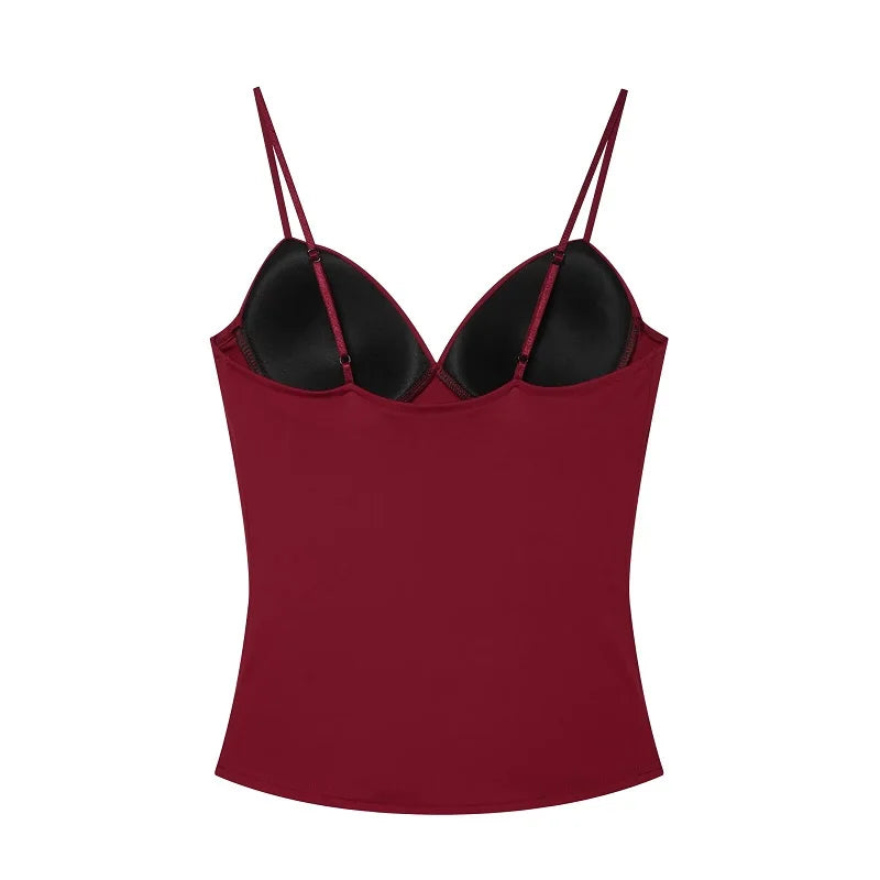 MUJER Sexy Corset Top Women Backless Bra Crop Top Woman Tanks & Camis Slip Tops for Women Sleeveless Bustier Tops Women Camisole