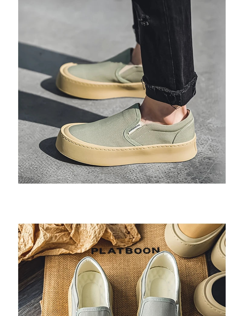 New Arrival Low Price Mens Breathable High Quality Casual Shoes Solid Color Canvas Casual Shoes Slip On Men Fashion Flats Loafer