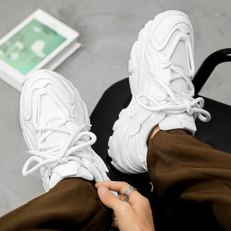 2025 New Men's Luxury Platform Sneakers Fashion Men Running Shoes Increased Breathability Man Shoes Lace Up Zapatillas De Hombre