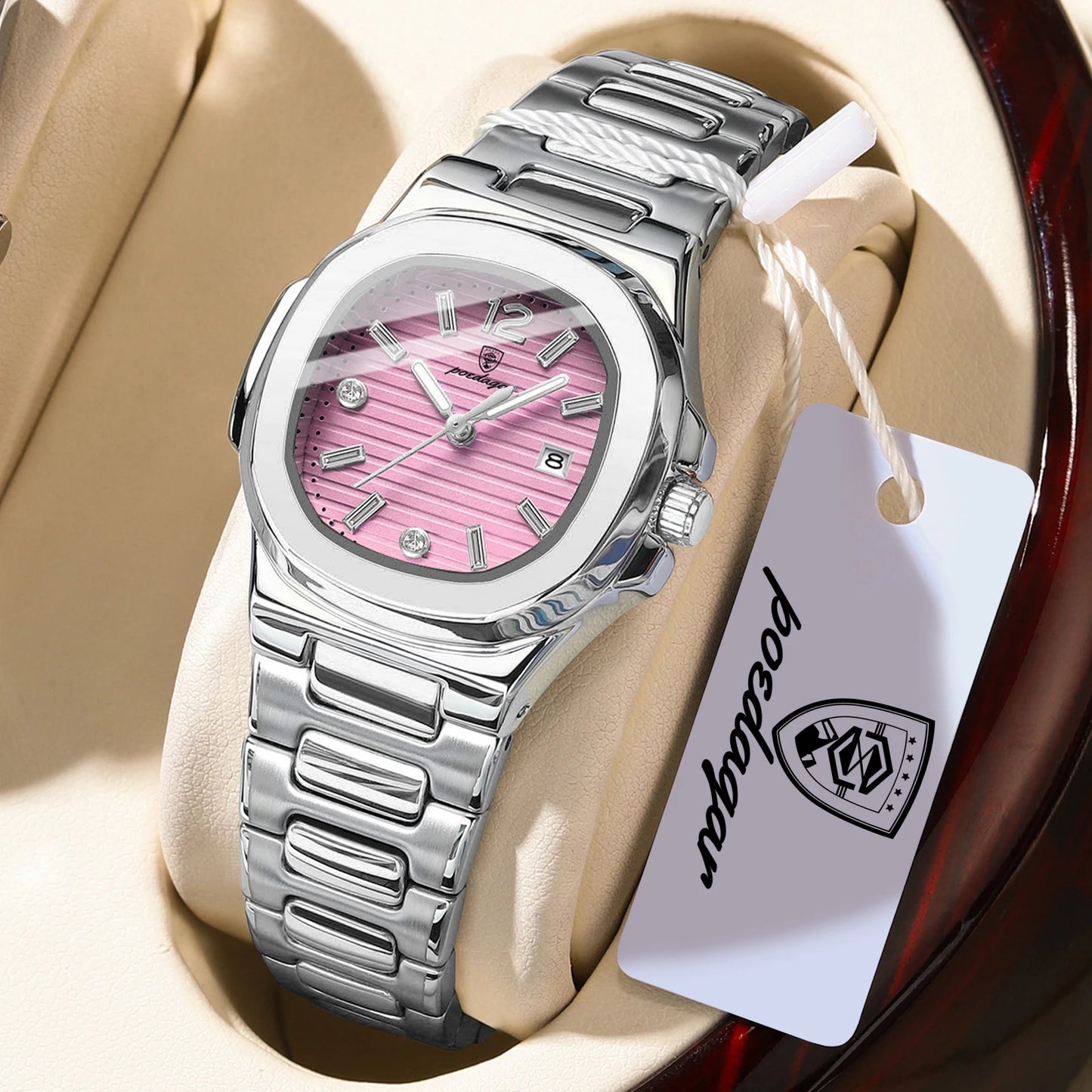 POEDAGAR Casual Fashion Ladies Wristwatch Luminous Waterproof Date Woman Watch Luxury Quartz Square Women's Watches Reloj Hombre