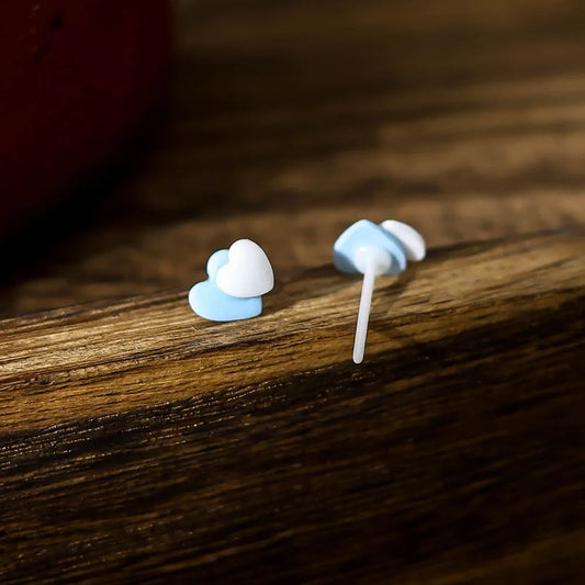 New Material Bioceramic Heart Beard Starfish Mini Stud Earrings For Women Allergy Prevention Piercing Ear Hole Fashion Jewelry