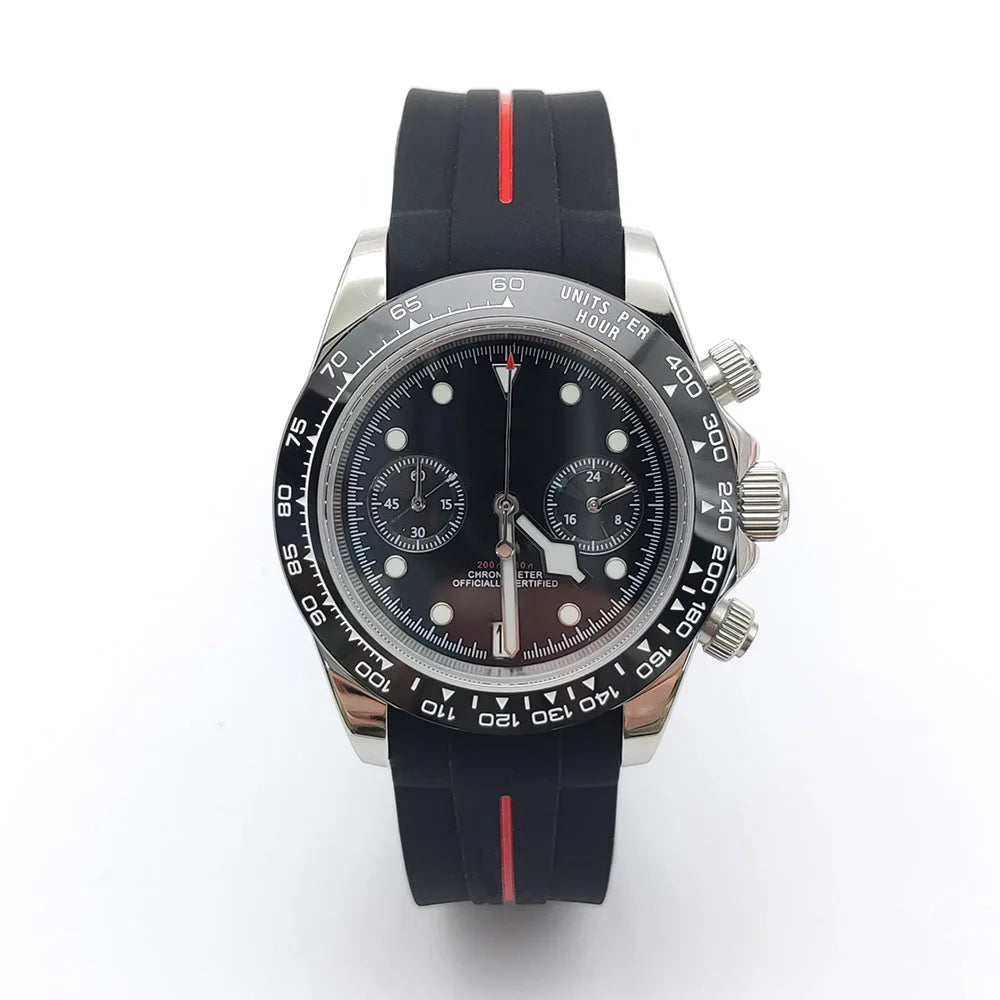 39mm VK64 Quartz Chronograph Men's Watch Sapphire Glass Waterproof Sport quartz watches Stainless Steel Strap Reloj Hombre