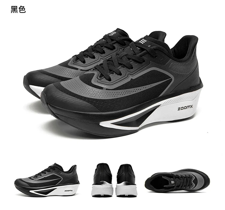 Brand Men's Carbon Plate Running Shoes Soft Cushion Shock Absorbing Sports Shoes Unisex Sneakers Light Anti-Slip Training Shoes