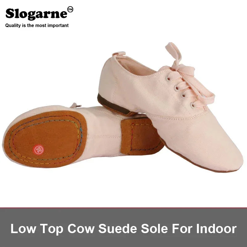 Children Canvas Ballet Shoes Kids' Soft Dance Shoes Women Men Dancing Ballroom Latin Modern Jazz Shoes Yoga Training Footwear
