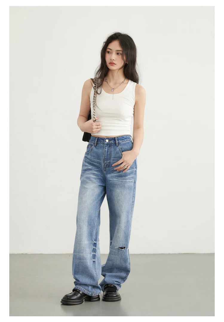CHIC VEN Women Tanks New Solid Color Tees U-neck Pleated Vest Suspender Sleeveless Slim Female Top Spring Summer 2024