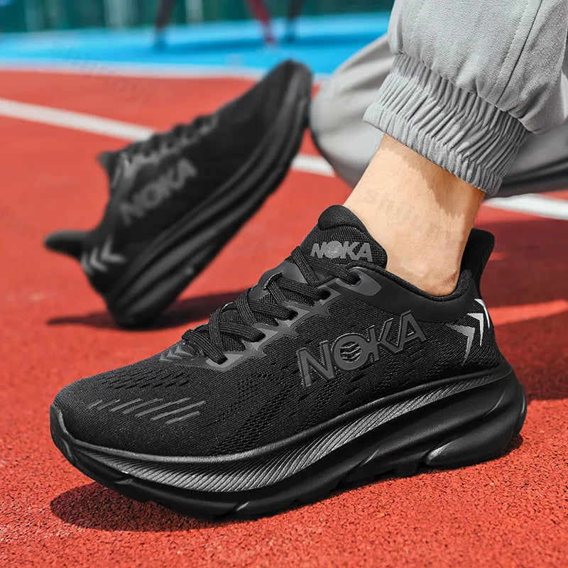 2025 New Fashion Trend Men's Thick Soled Running Sneakers Breathable Mesh Outdoor Sports Comfortable Lightweight Lace-up Shoes