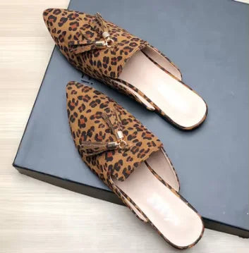 Women Metal Fringe Slippers Flock Shoes Front Closed Toe Khaki Purple Slide For Small And Wide Feet 44-33 22cm Comfortable Tacon