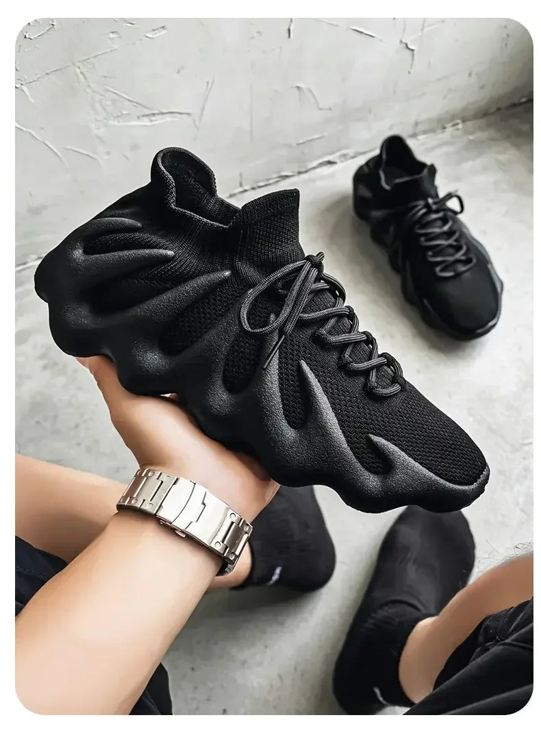 Men Sports Running Jogging Shoes Summer Casual Sneakers Outdoor Breathable Mesh For Women Light Shock-absorption Black Tennis