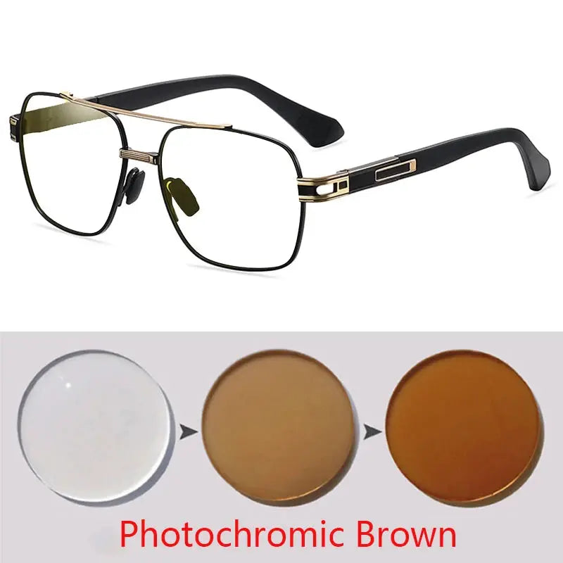 Anti-glare Minus Lens Prescription  Metal Sunglasses Men Polarized UV400 Driving Goggle 0 -0.5 -0.75 -1.0 To -6.0 BAZAARHUBO