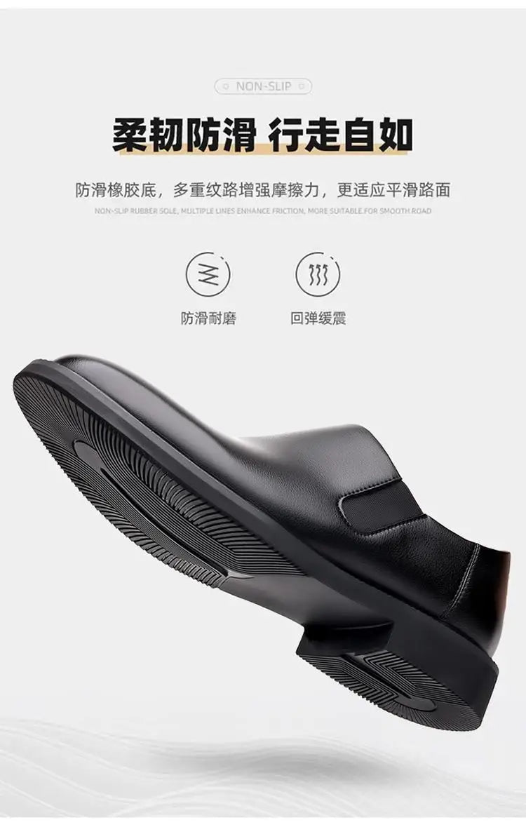 Men's Classic Leather Oxford Shoes Business Casual Dress Shoes Soft Sole Comfortable Slip-On Loafers Driving Office Shoes for Me