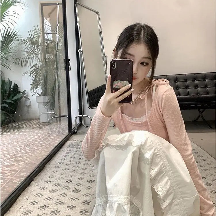 New Fashion 2025 A-line Loose Skirts Woman Korean Style Female Lace Fashion Leisure Spring Ankle-length Skirt Women