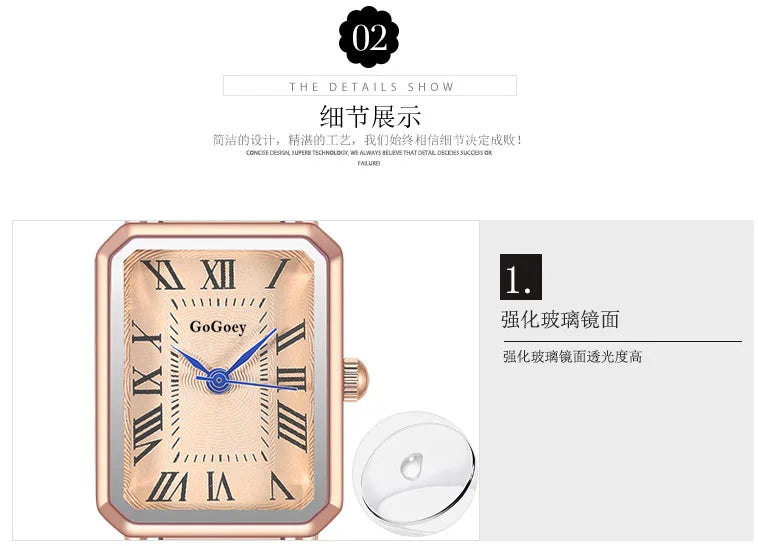 Fashion Retro Digital Dial Casual Watches Square Leather Strap Fashionable Clock Quartz Wristwatch for Women Gift