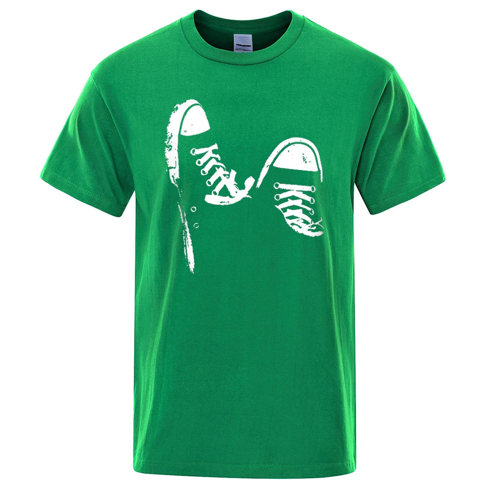 Hot Sale 100% Cotton Casual Short Sleeve Skate Shoes Men t Shirt Summer Breathable Clothes O-Neck Oversized Short Sleeves Unisex
