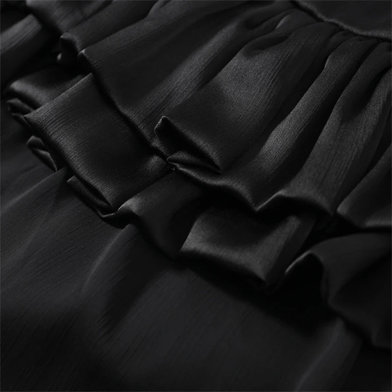 Elegant Stand Collar Women's Cape Skirts Suit Pocket Crop Tops Pleated Mini Skirt Lady Set 2026 Summer Autumn Female Outfits