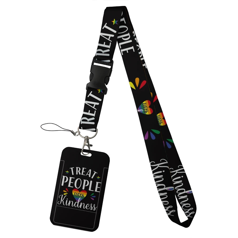 quotation card holder Lovely hanging rope  ID pass hang accessories holder lanyard Student  Bus passr protective Case