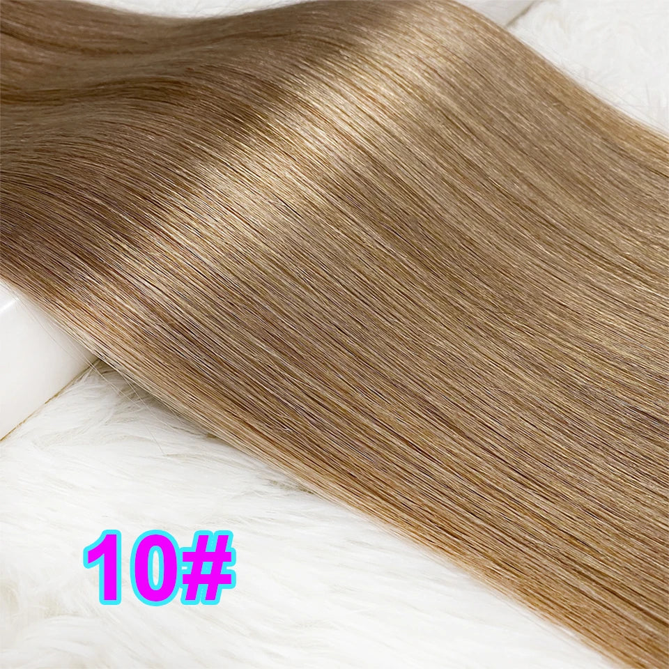 nano rings hair extension real human hair Invisible Mini Silicone Beads Black Brown Blonde Microlink 100% human Hair Extensions