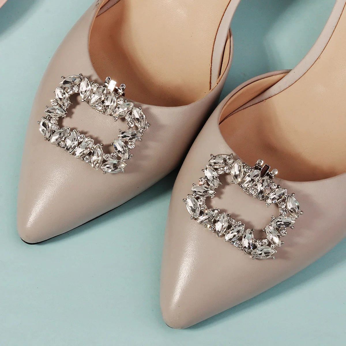 New Square Simple Women's Shoe Buckle Wedding High Heels Shoe Clip Bridal Gown Accessories Daily wear jewelry Holiday Gifts