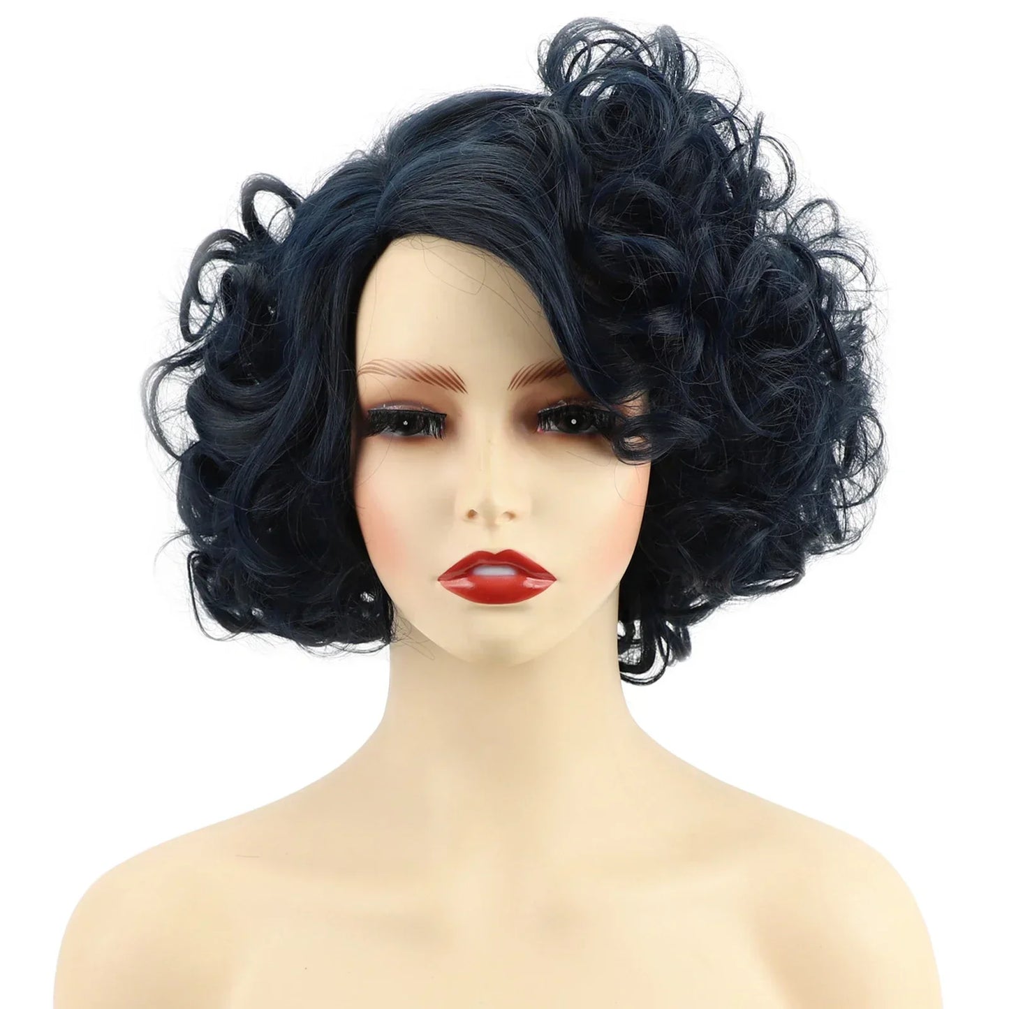 GNIMEGIL Synthetic Cosplay Wig Short Curly Hair Platinum Blonde Wigs for White Women Fluffy Curls Flip 60s Gatsby Hairstyle Wigs