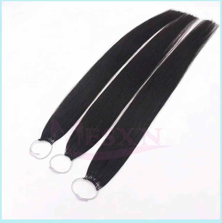 MESXN Double line New Feather hair extensions 100% Human Hair Real Natural Hair Comfortable and Invisible Brown Blonde 613