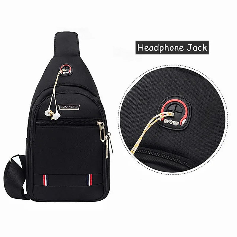 Oxford Men Chest Bag Crossbody Single Shoulder Travel Handbag Fashion Chest Bags New Style Big Capacity Chest Men Bag