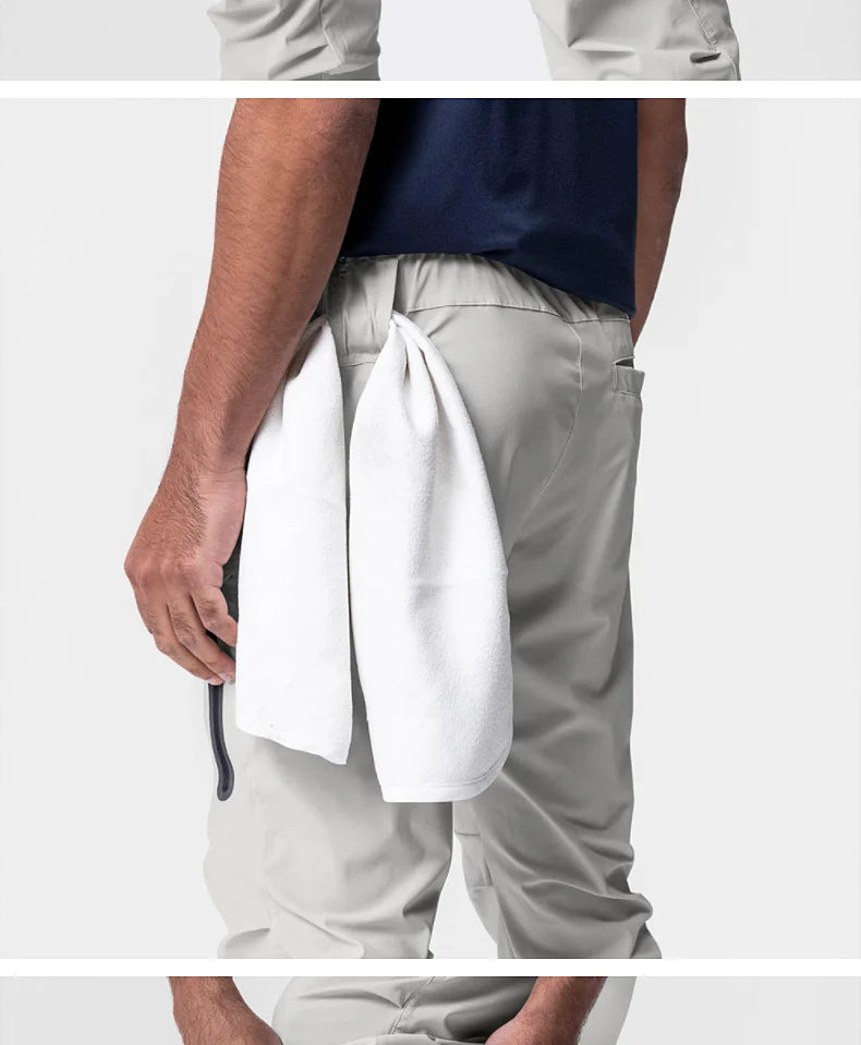 Mens Summer Quick Dry Streetwear Trousers Man Running Joggers Pants Sweatpants Bodybuilding Sports Compression Trackpants